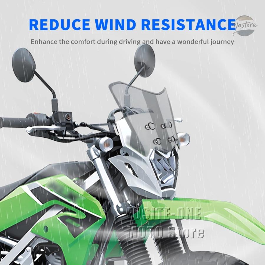 並行輸入品 KLX 230 S オートバイアドベンチャー ウインドシールド延長