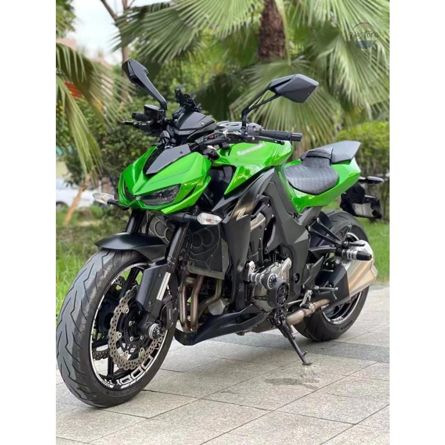 並行輸入品 バイク用リアビューミラー カワサキ Z1000 Z 1000 2014-2021 2016 2015 ブラック L\u0026R_1