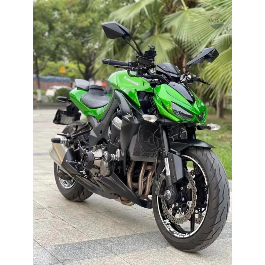 並行輸入品 バイク用リアビューミラー カワサキ Z1000 Z 1000 2014-2021 2016 2015 ブラック L\u0026R_2