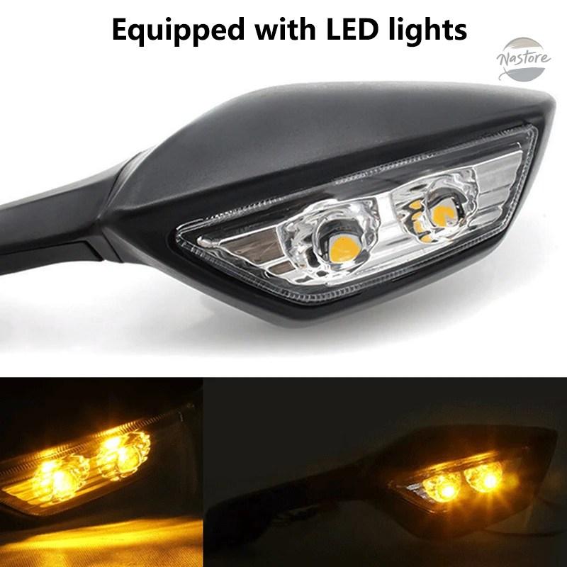 並行輸入品 オートバイ用LEDバックミラー（LEDターンシグナルライト