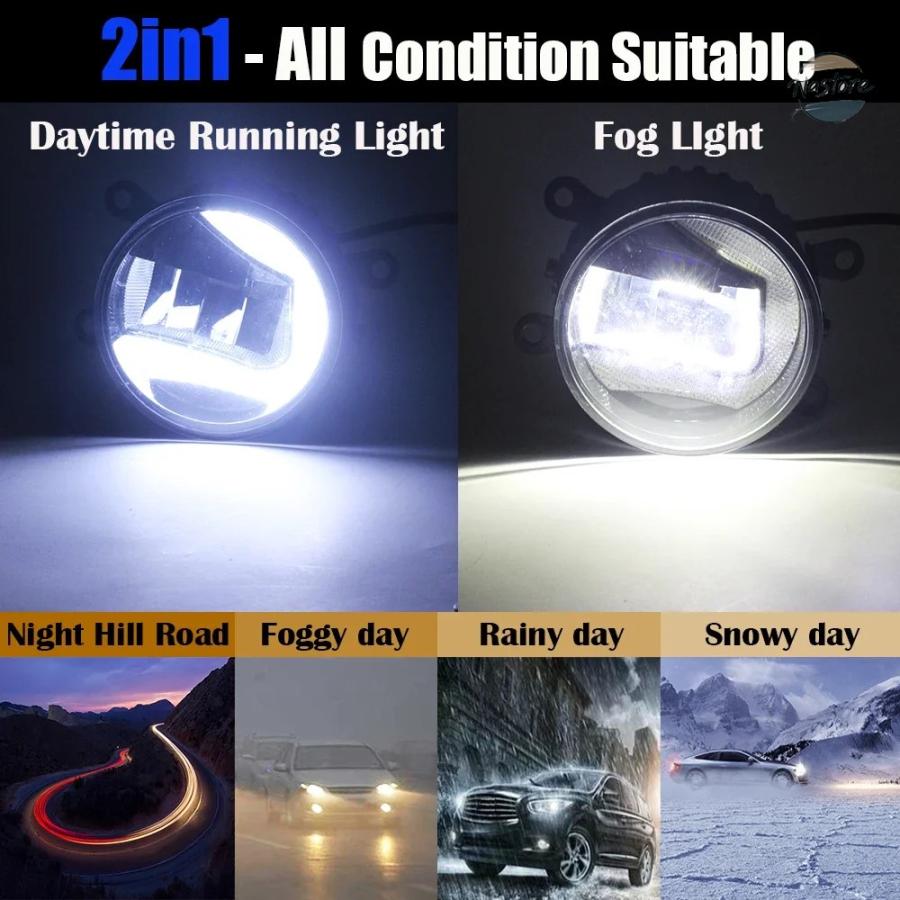 並行輸入品 日産 nv200 フォグランプ 1ペア 30w 調整可能 led デイ