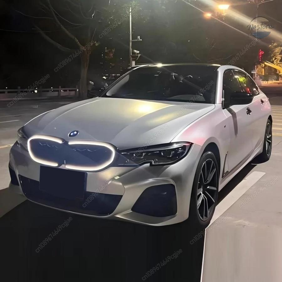Voor Bmw G20 G21 318i 320i 325i 330i 330d 330e Body Kit 2019-2022 Auto Voorbumper Lip Spoiler Mistlamp Cover Trim Grille Auto Voorbumper Splitter (Kleur : Glanzend zwart