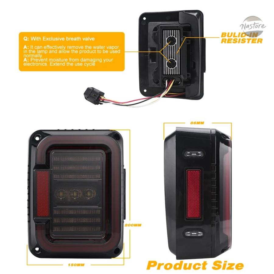 並行輸入品 ジープ ラングラー sup light デザイン ライト アセンブリ led テールランプ jk カスタムパーツ 部品 アクセサリーの画像