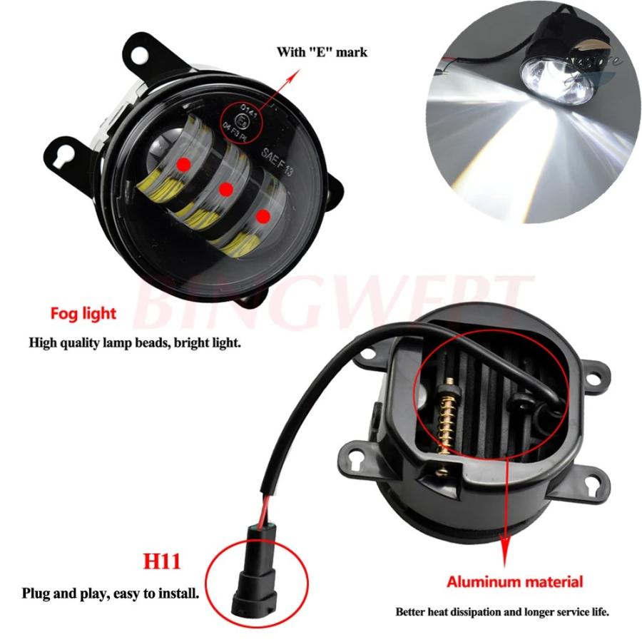 並行輸入品 jb64 スズキ フォグランプ ヘッドライト ジムニー スイフト 2個 led ライト カスタムパーツ 部品 アクセサリー_12