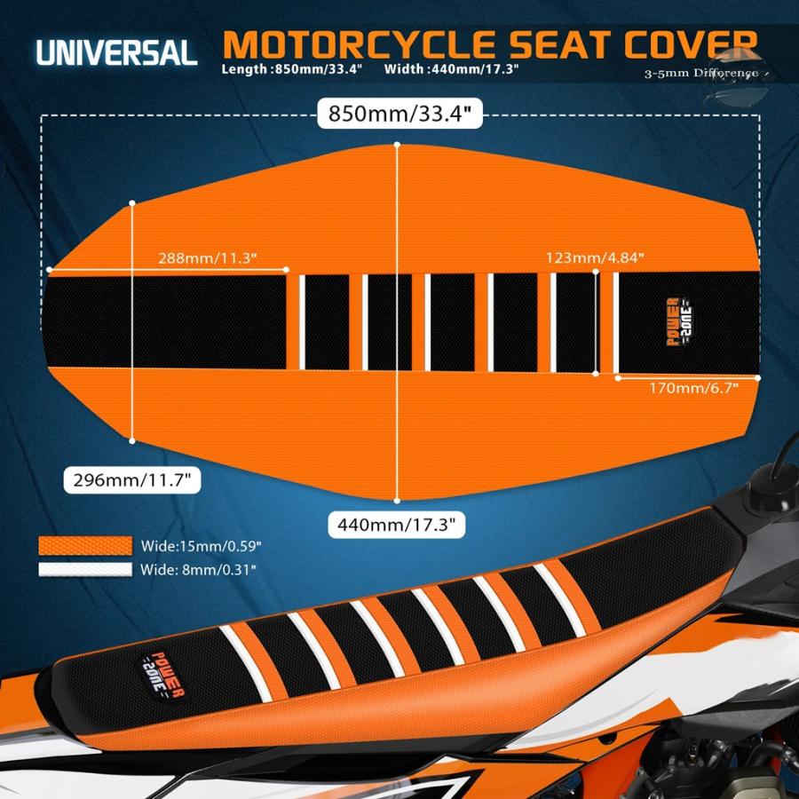 並行輸入品 バイク カバー シートカバー powerzone シート クッション 防水セット 保護 カスタムパーツ 部品 アクセサリー_12