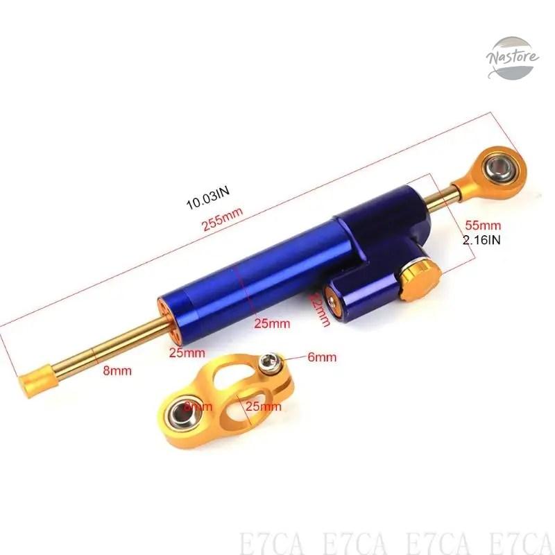 並行輸入品 e7ca バイク ステアリング ダンパー スタビライザー 安全制御方向ブラケット カスタムパーツ 部品 アクセサリーの画像