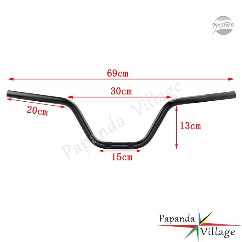 並行輸入品 バイク ハンドル papanda ブラック アルミ 13cm ライズバー 7/8インチ バー 汎用 カスタムパーツ 部品 アクセサリーの画像