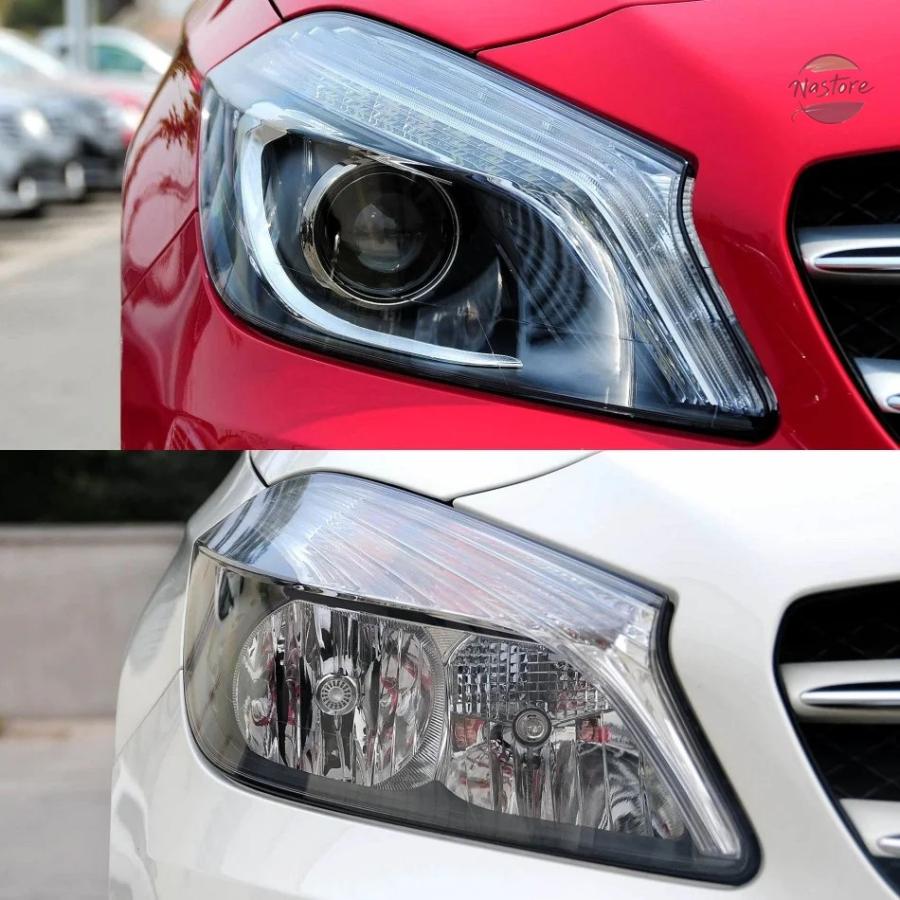 並行輸入品 w176 カバー ヘッドライト メルセデス ベンツ 2012 16 a クラス a180 a200 a260 a45 amg カスタムパーツ 部品 アクセサリーの画像