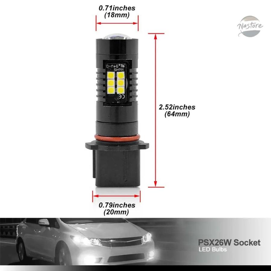 並行輸入品 アウディ psx26w フォグランプ 2x sh23w 12277 led drl デイタイム ランニング カスタムパーツ 部品 ...