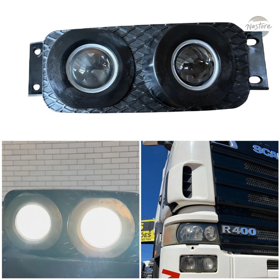 スカニア　グリルバー　丸フォグ取り付け可能 並行輸入品 p114 フォグランプ 97 08 スカニア 4シリーズ r/ 124 114
