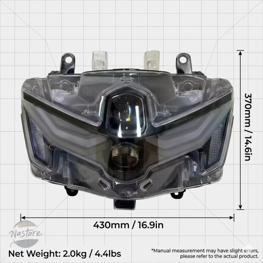 nmax125・nmax155ヘッドライトカバー現行21〜カスタム度up 並行輸入品 nmax155 ヤマハ ヘッドライト カスタムパーツ アクセサリー