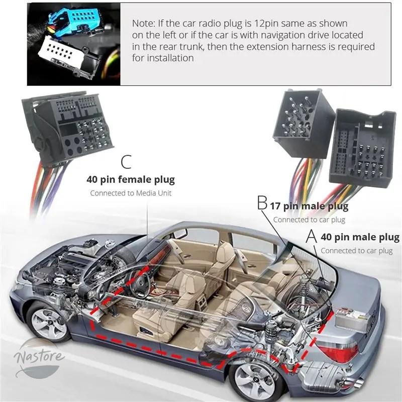 並行輸入品 e46 e39 x5 m3 BMW カスタムパーツ アクセサリー ピン メートル 配線 ハーネス e38 e53 android ヘッドユニット ラジオ fakra アンテナ 電源 | ブランド登録なし | 04