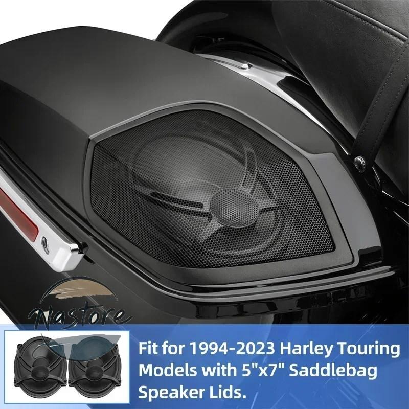 並行輸入品 バイク スピーカー サドルバッグリッド 5インチ x 7インチ カスタムパーツ 部品 アクセサリー_2