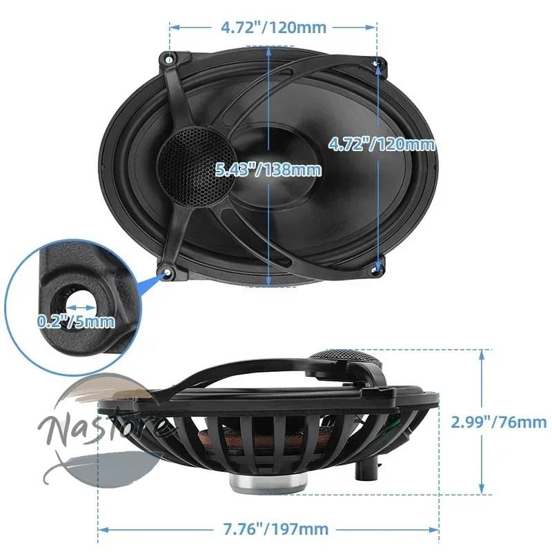 並行輸入品 バイク スピーカー サドルバッグリッド 5インチ x 7インチ カスタムパーツ 部品 アクセサリー_6