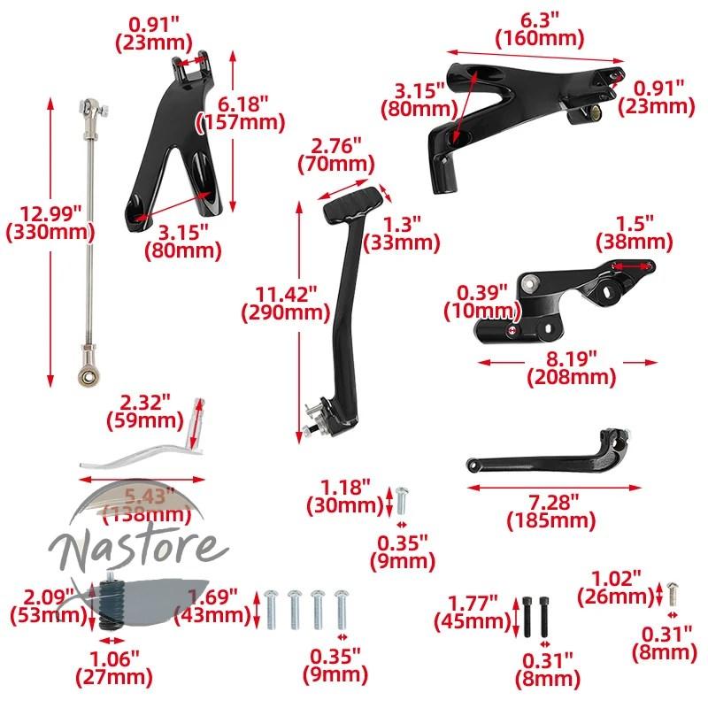 並行輸入品 バイク キット ペグ linkage レバー ハーレー ソフテイルストリートボブ ローライダー fxlr fxbb fxst 18 21 フル転送制御 カスタムパーツ 部品_5
