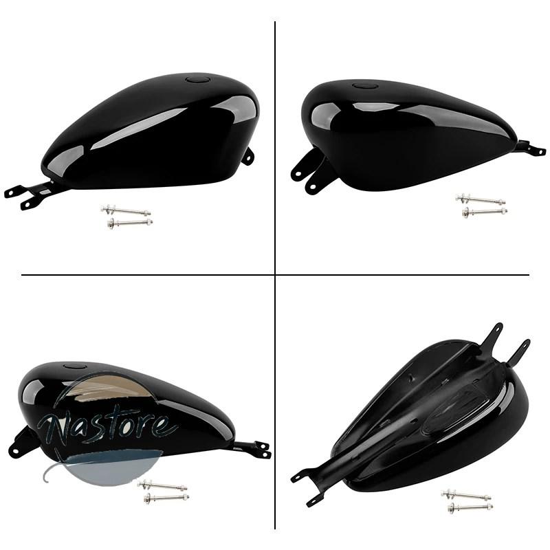 並行輸入品 バイク 部品 カスタムパーツ アクセサリー レトロ 14.4l アイアン オイル 3.7 ガロンガス燃料 タンクブラックハーレー スポーツスター 1200_4