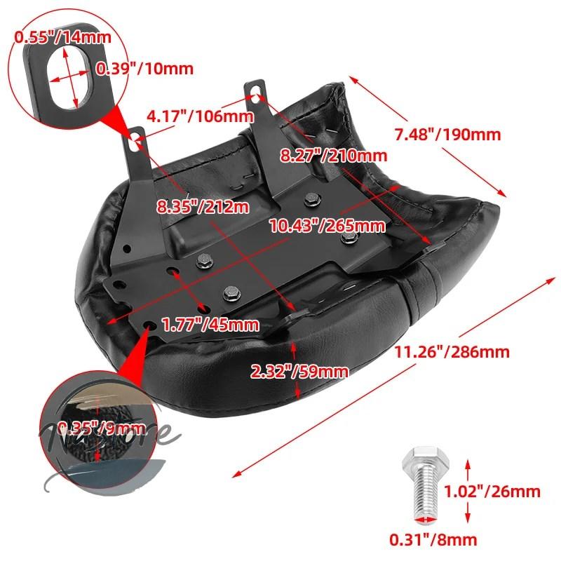 並行輸入品 バイク リア 2003 2017 トライアンフ革製クッション ビーガスキングピン ハイボール 黒 カスタムパーツ 部品 アクセサリー_6