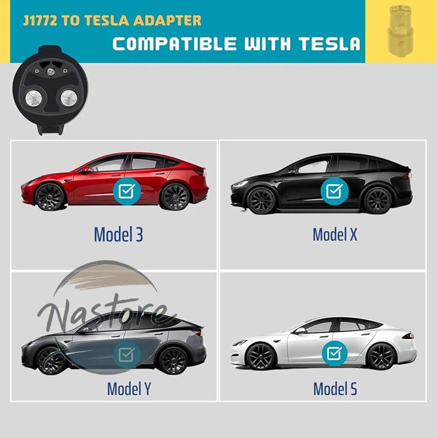 並行輸入品 テスラ tesla j1772 電気自動車充電アダプタ type1 モデル