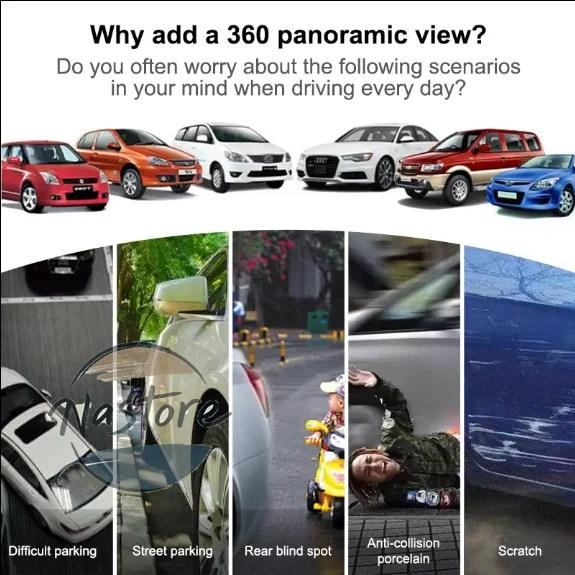 並行輸入品 カーパーキングカメラシステム 360パノラマ 暗視 3d hd