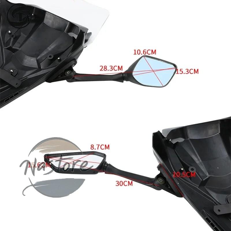 並行輸入品 ヤマハ バイク カスタム 部品 カスタムパーツ アクセサリー nmax155 nmax125 nmax150 125 2020-2024 風防バックミラー一体型の画像