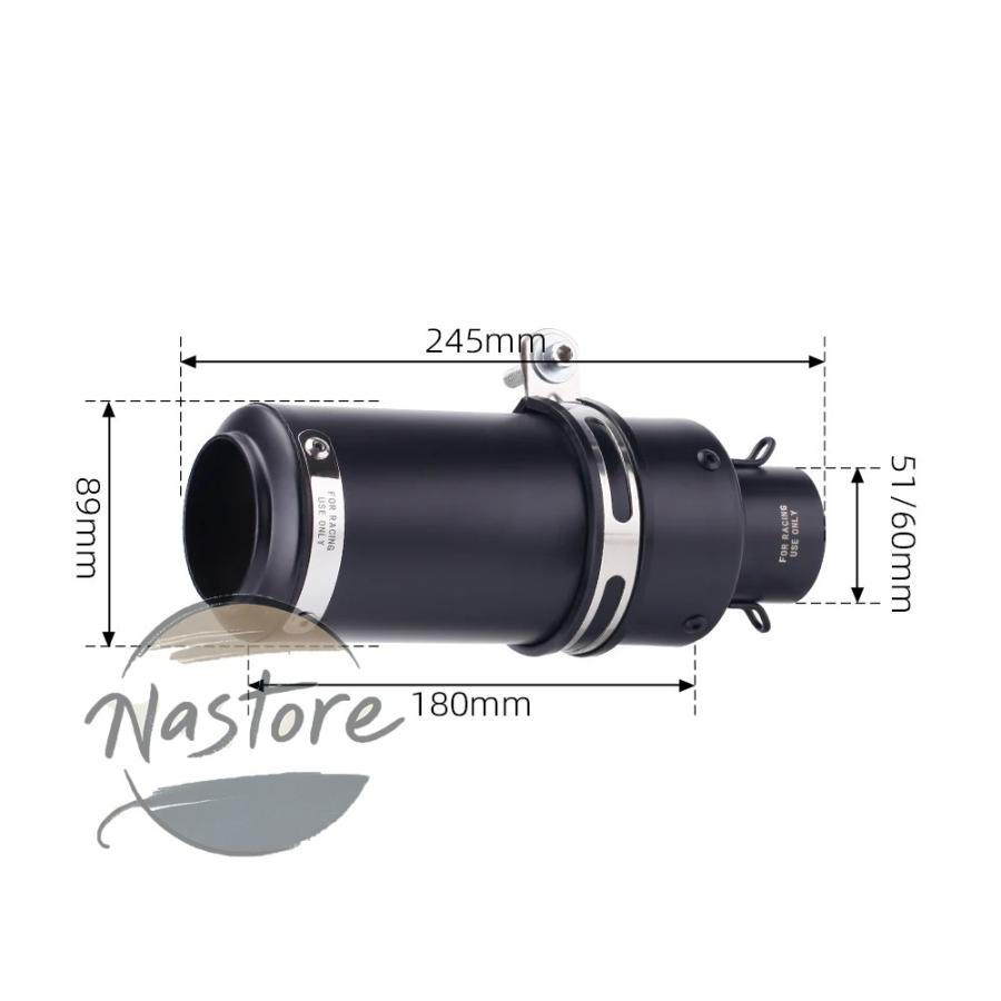 並行輸入品 r3 バイク マフラー 51mm/60mm レーシング sc排気プロジェクトパイプ gy6 r1 gsxr125 fz6 mt07 z125 z250 カスタムパーツ 部品 アクセサリー_11