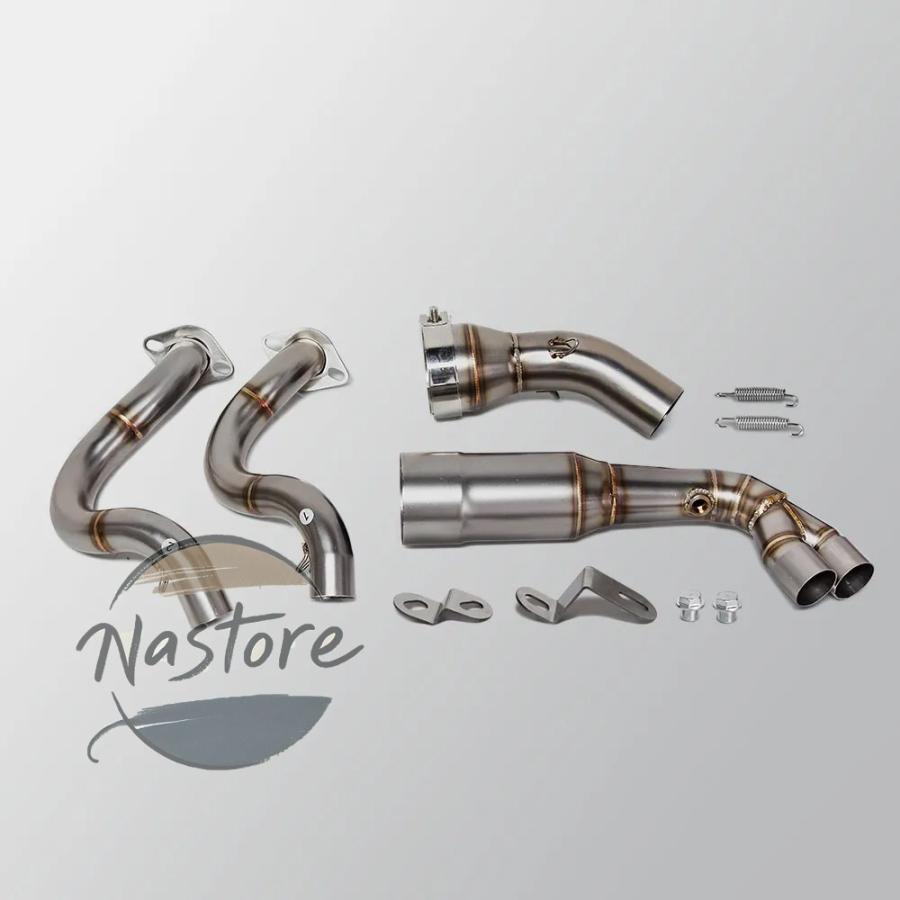 並行輸入品 バイク フロント 部品 カスタムパーツ アクセサリー カワサキ z650 ニンジャ 650 er6n versys エキゾーストステンレスリンクマニホールド 51mm_2