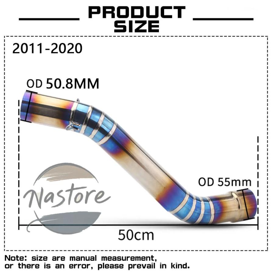 並行輸入品 バイク リップ エキゾースト カワサキ ニンジャ 2004-2005 2008-2021 スオン ステンレス チタン合金 ミッドリンクパイプ カスタムパーツ 部品_7