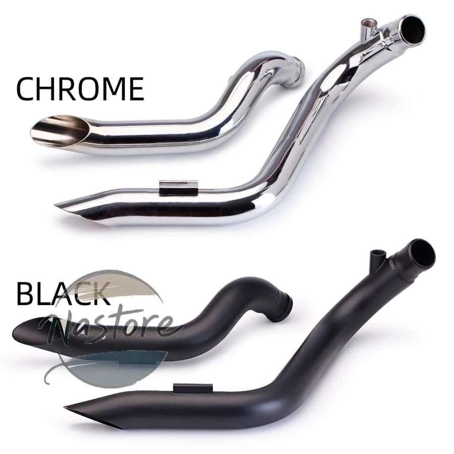 並行輸入品 バイク フロント マフラー カスタム 部品 カスタムパーツ アクセサリー ハーレーiron883 オフロードデュアルパイプの画像