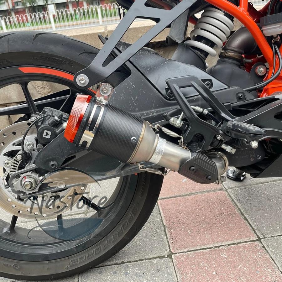 並行輸入品 cbr300r バイク マフラー カスタムパーツ カスタム 汎 排気カーボン テールパイプ ニンジャ400 デューク390 rc250 r3 mt15 カスタムパーツ 部品の画像