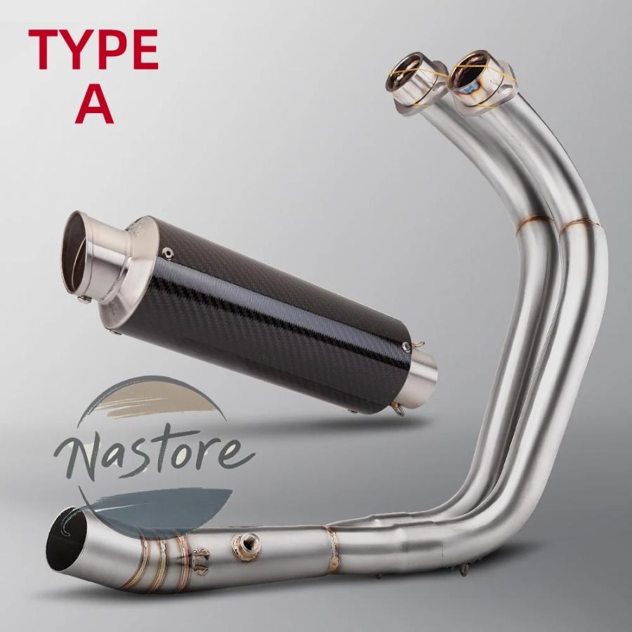 並行輸入品 ヤマハ バイク フロント マフラー 部品 カスタムパーツ アクセサリー mt07 fz07 2014-2024 カーボン 排気エスケープ_4