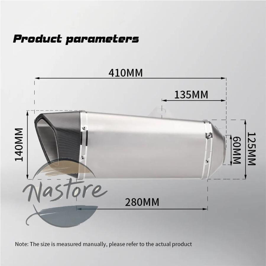 並行輸入品 バイク マフラー 部品 カスタムパーツ アクセサリー 汎 排気カーボン チップパイプ 60mm z400 sv650 450sr crf1100 nmax z125 versys650 cbr150r_6