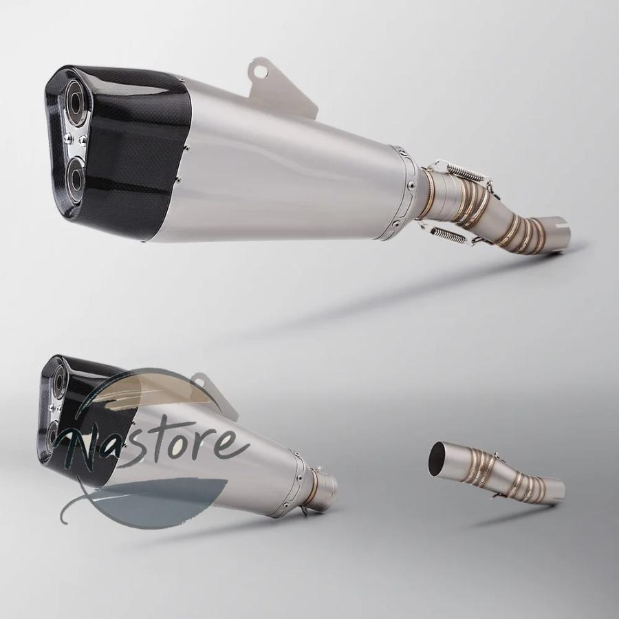 並行輸入品 バイク マフラー 部品 カスタムパーツ アクセサリー ak550 排気システムエスケープミドルリンクパイプダブルホール接続51mm_5