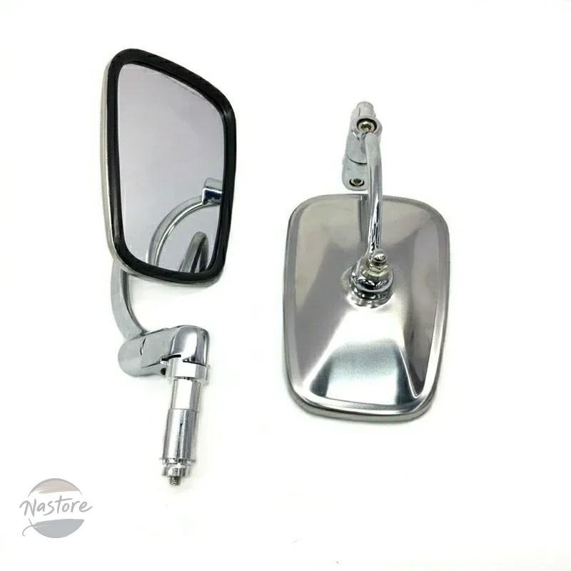 【並行輸入品】バイク 2pcs mirrors 7/8インチ 22mm handlebar bar end square rearview ...