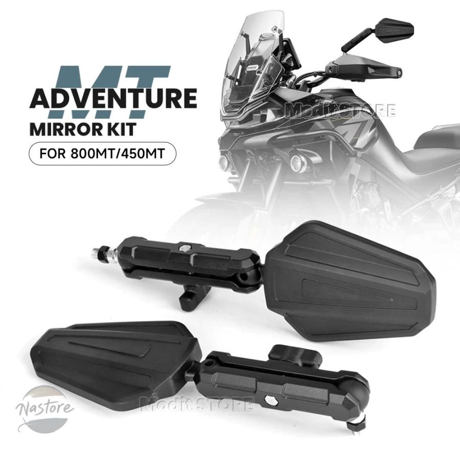 並行輸入品 バイク rearview mirrors for 800mt 650mt 450mt accessories adventure mirror kit side rear view spare カスタムパーツ 部品 アクセサリー_1