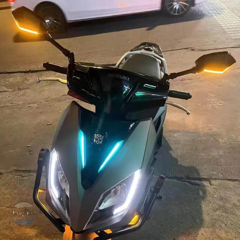 並行輸入品 ybr125 スズキ バイク with led turn signal light 8 10mm rear mirror universal ヤマハ 07 09 10 カスタムパーツ 部品 アクセサリー_4