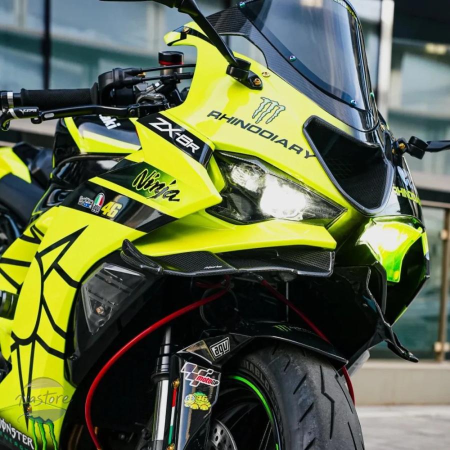 並行輸入品 zx6r カワサキ バイク 2024+ carbon fiber front lip