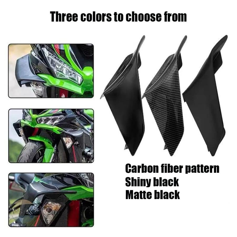 並行輸入品 zx636 カワサキ zx6r 2019 2023 front spoiler fixed wing