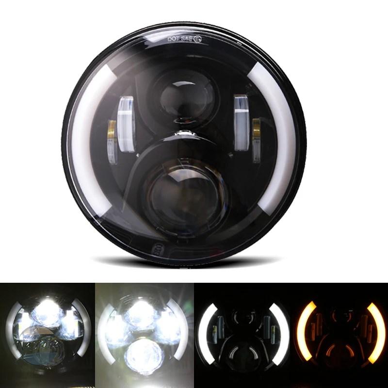 並行輸入品 カワサキ バイク バルカン vn 500 750 800 900 1600 1700 1500 7inch led headlight black for 93 カスタムパーツ 部品 アクセサリー_9