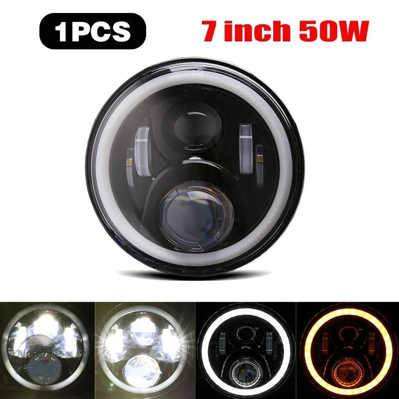 並行輸入品 カワサキ バイク バルカン vn 500 750 800 900 1600 1700 1500 7inch led headlight black for 93 カスタムパーツ 部品 アクセサリー_12