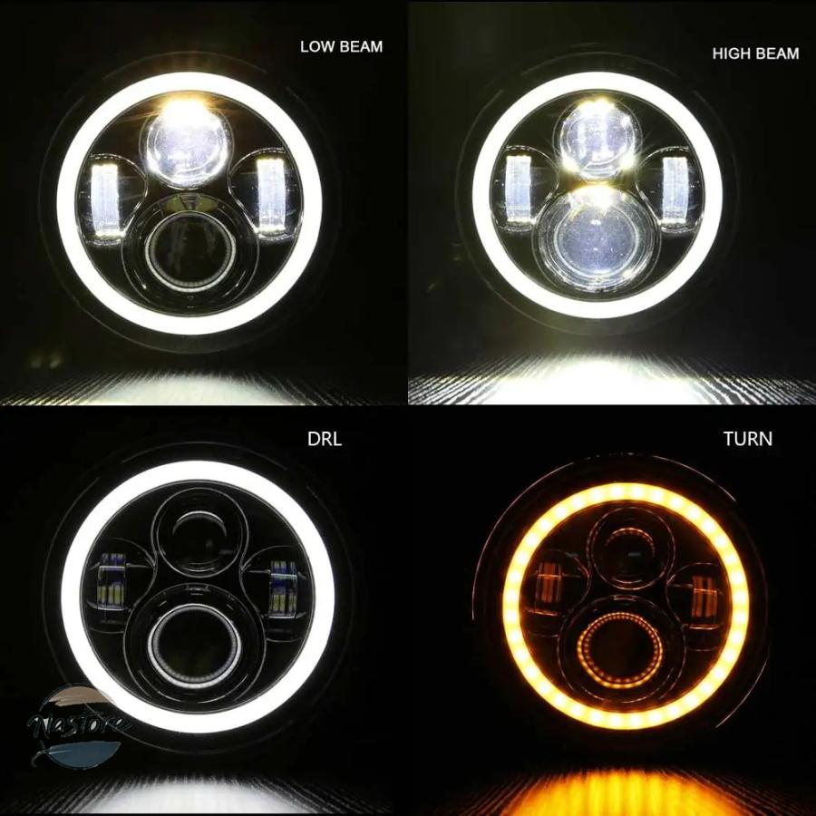並行輸入品 カワサキ バイク バルカン vn 500 750 800 900 1600 1700 1500 7inch led headlight black for 93 カスタムパーツ 部品 アクセサリー_13