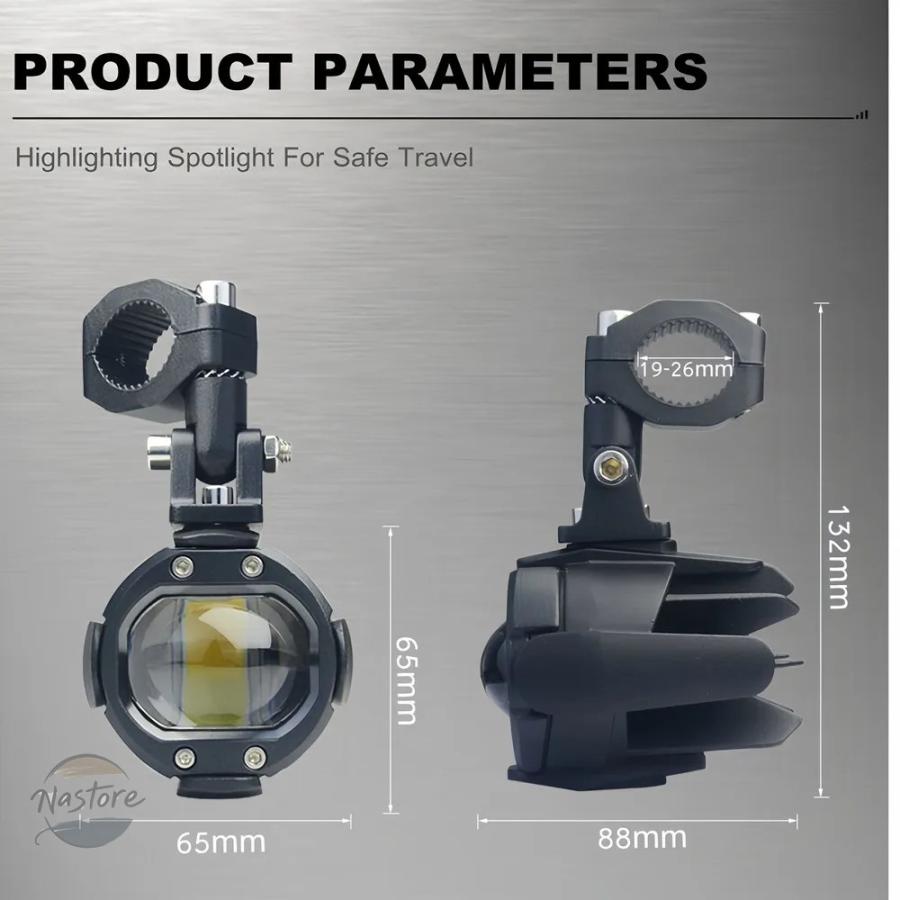 並行輸入品 バイク led headlight projector lens dual color flashing with switch driving lamp fog lights カスタムパーツ 部品 アクセサリー_5