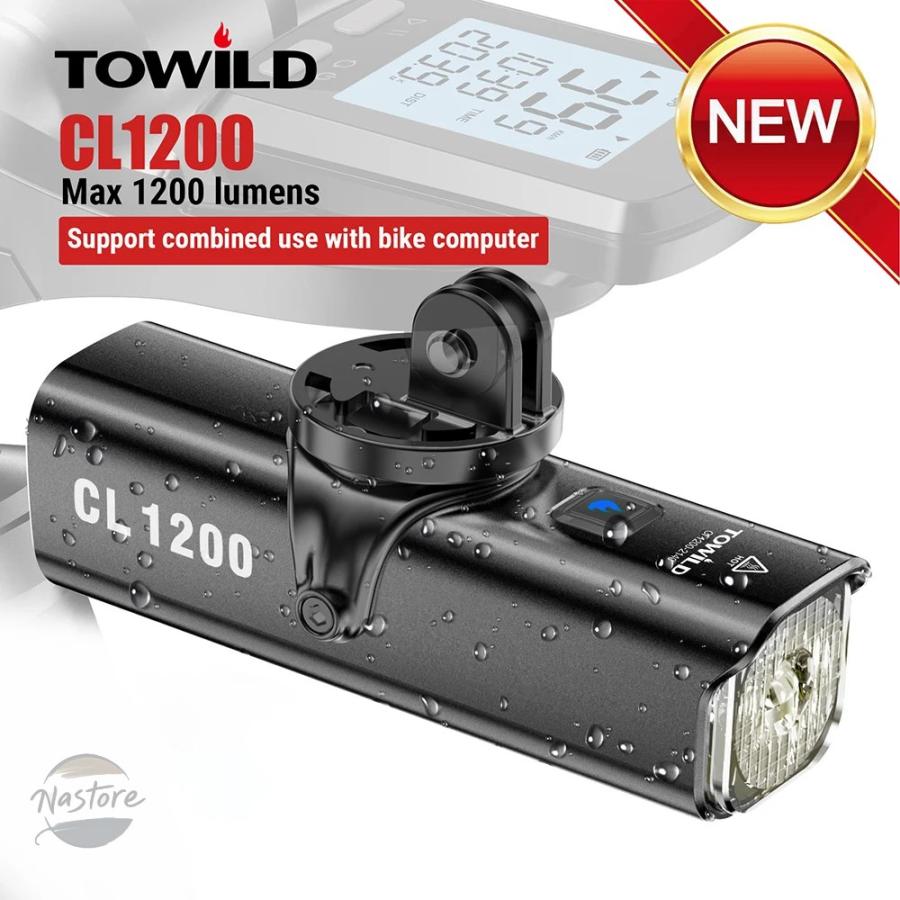 TOWILD CL1200 自転車ライト 1200ルーメン マウント リモコン付 並行輸入品 バイク ヘッド towild cl1200 スマートライト リモコン