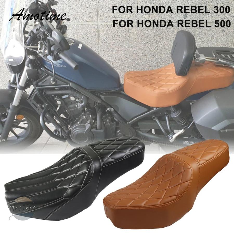 並行輸入品 ホンダ バイク two up seat driver front rear passenger covers cushion pad rebel 300 250 2017 2021 カスタムパーツ 部品 アクセサリーの画像