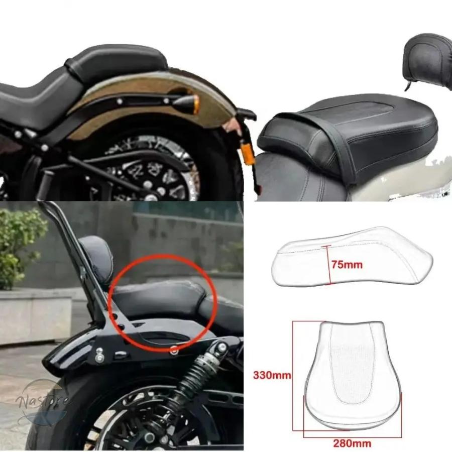 並行輸入品 バイク black passenger soft tail rear pillion seat ハーレー ソフテイル fat boy night train カスタムパーツ 部品 アクセサリーの画像