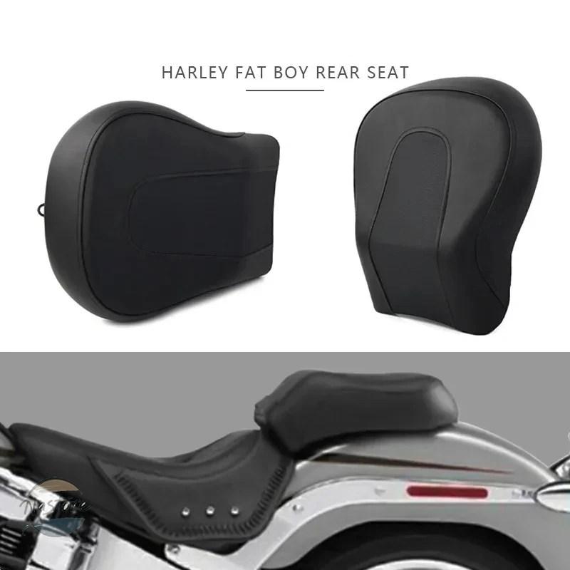 並行輸入品 バイク black passenger soft tail rear pillion seat ハーレー ソフテイル fat boy night train カスタムパーツ 部品 アクセサリーの画像