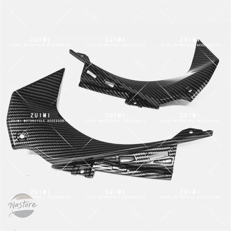 並行輸入品 カワサキ suitable for 2019 2022 carbon fiber pattern front upper dashboard air cover fairing shell カスタムパーツ 部品 アクセサリー_1