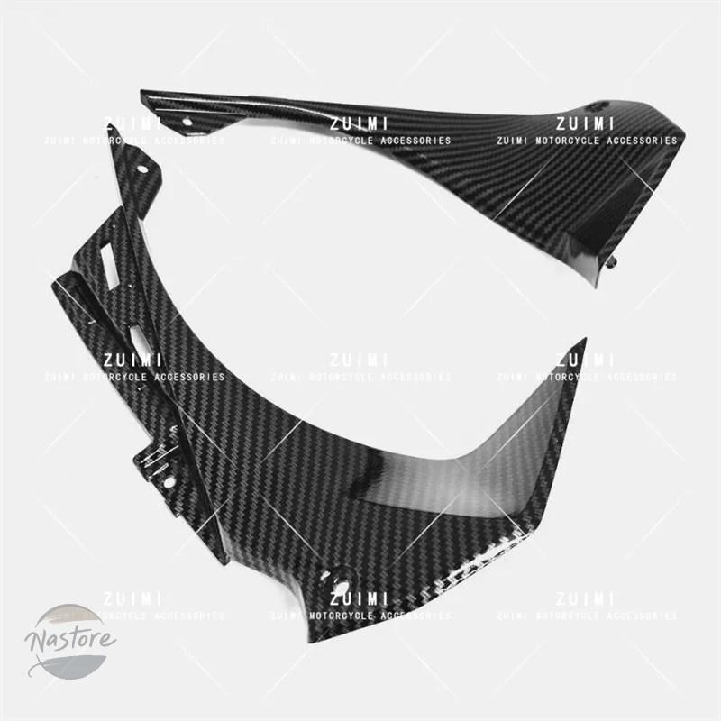 並行輸入品 カワサキ suitable for 2019 2022 carbon fiber pattern front upper dashboard air cover fairing shell カスタムパーツ 部品 アクセサリー_3