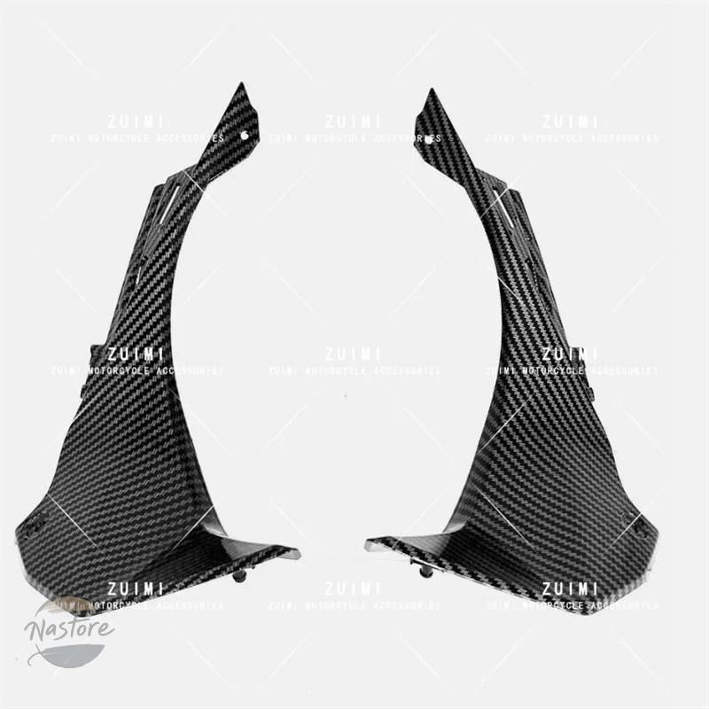 並行輸入品 カワサキ suitable for 2019 2022 carbon fiber pattern front upper dashboard air cover fairing shell カスタムパーツ 部品 アクセサリー_4