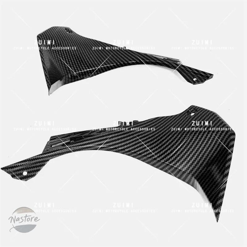並行輸入品 カワサキ suitable for 2019 2022 carbon fiber pattern front upper dashboard air cover fairing shell カスタムパーツ 部品 アクセサリー_5