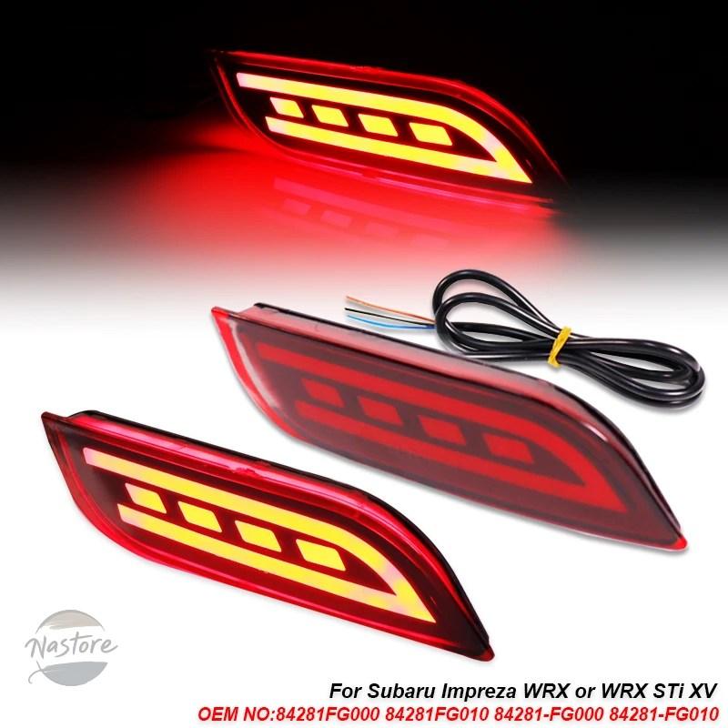 並行輸入品 スバル インプレッサ/WRX STI/??2013年以降 XV クロストレック用 リアバンパーリフレクターライト テールブレーキフォグランプ DRL_3
